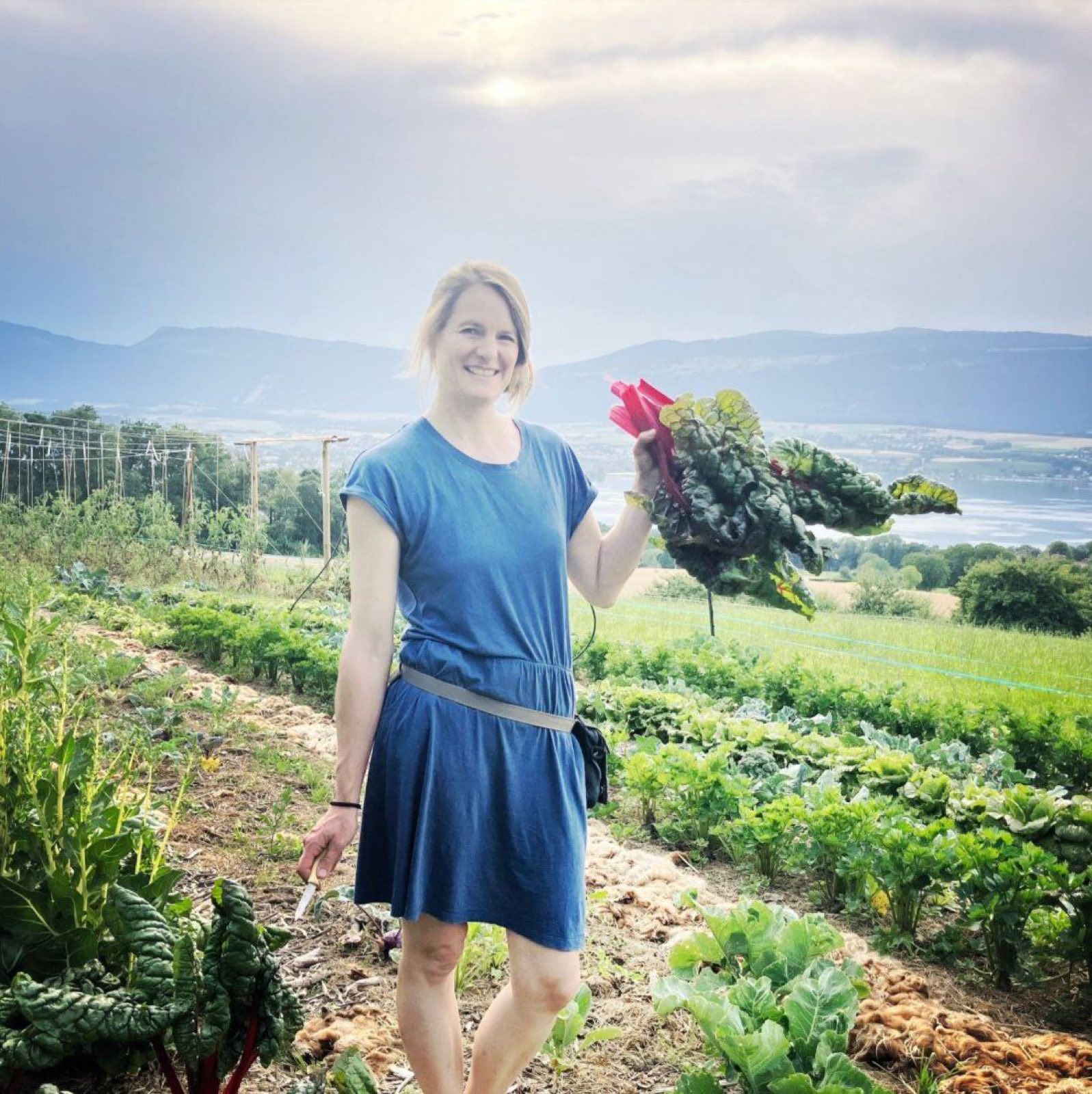 Au jardin, une récolte à la main